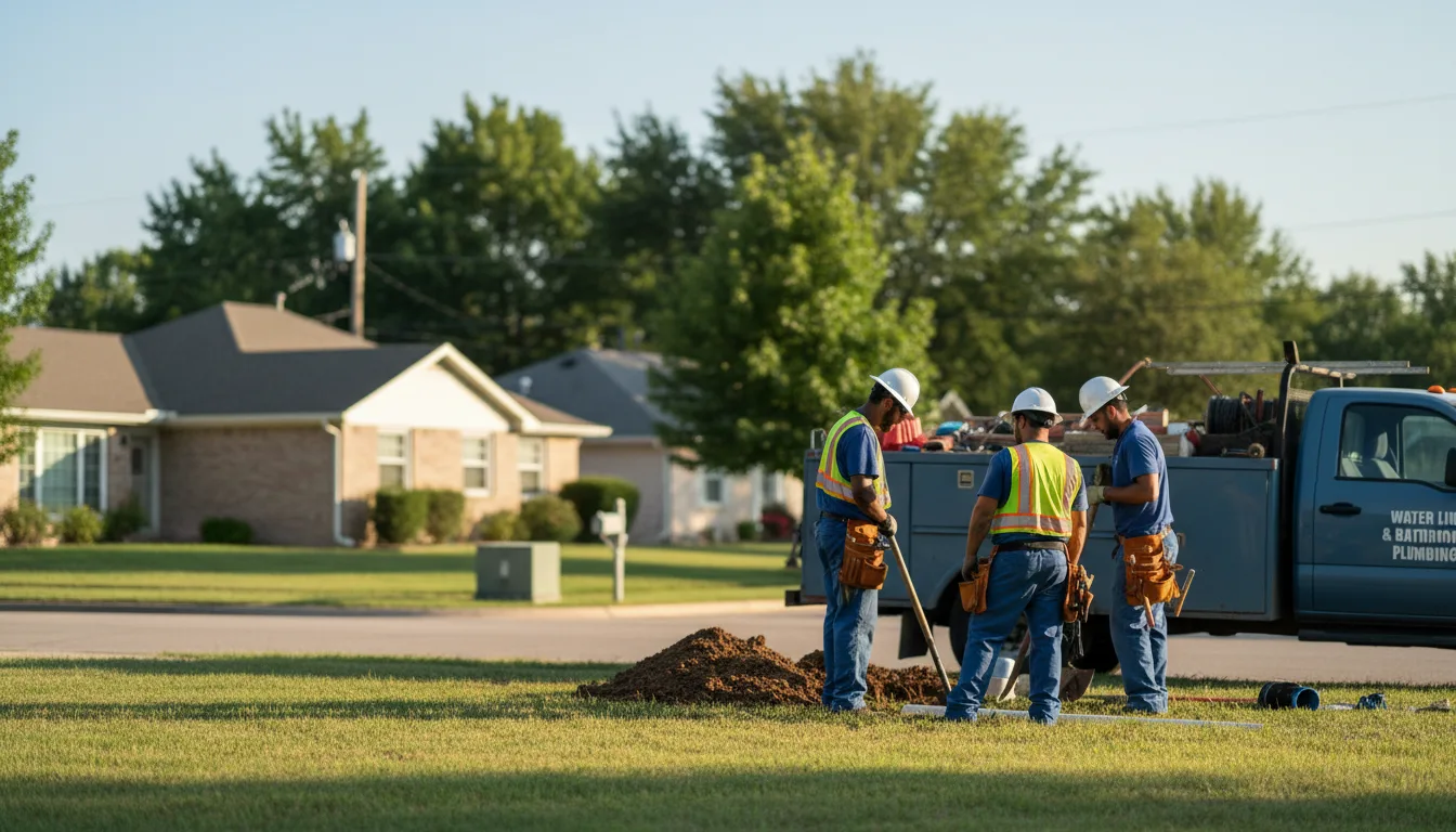 Residential water line and bathroom plumbing service in Smithland, IA